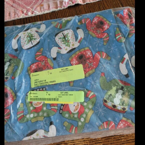 Other - 1 yard ugly Sweaters fabric